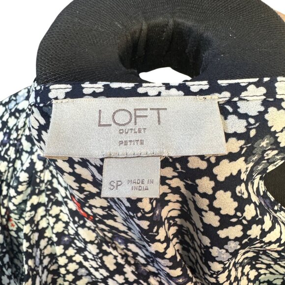 Loft Outlet Size Small Petite Floral Print Sleeveless Top - Picture 5 of 7